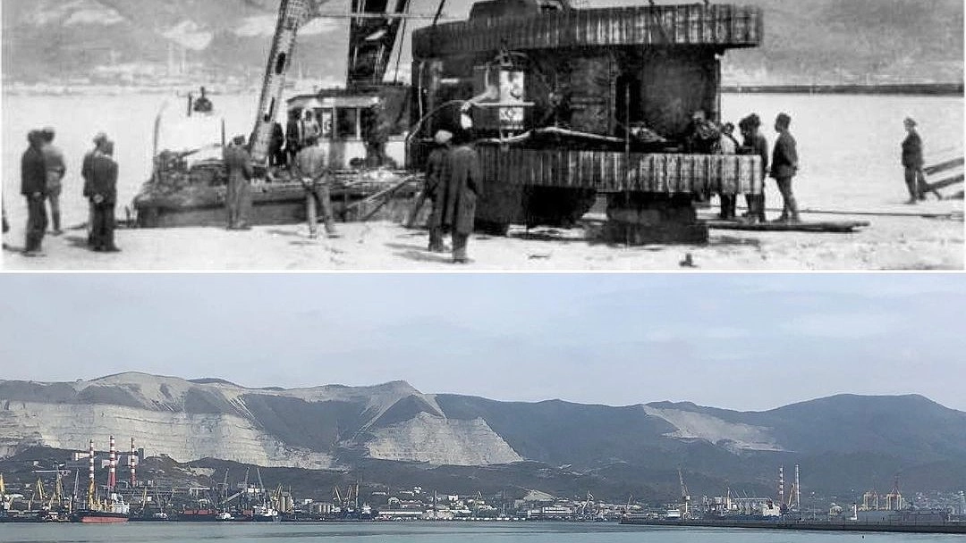 Выгрузка английских танков в Новороссийске на снимках столетней давности