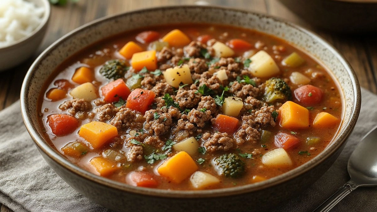 Бюджетный и сытный ужин за полчаса: овощное рагу с мясным фаршем