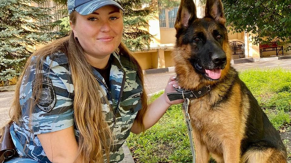 В полицию Новороссийска взяли на службу немецкую овчарку Монику