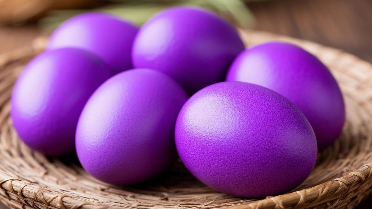 Главная картинка новости: Не скорлупа, а просто шик: для покраски яиц в фиолетовый цвет химоза не пригодится — используем лишь один отход