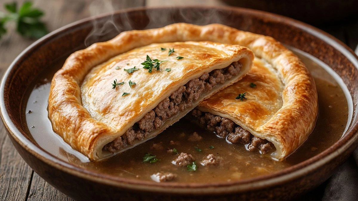 Главная картинка новости: Пирог, который надо ломать, а не резать: секрет сочной начинки