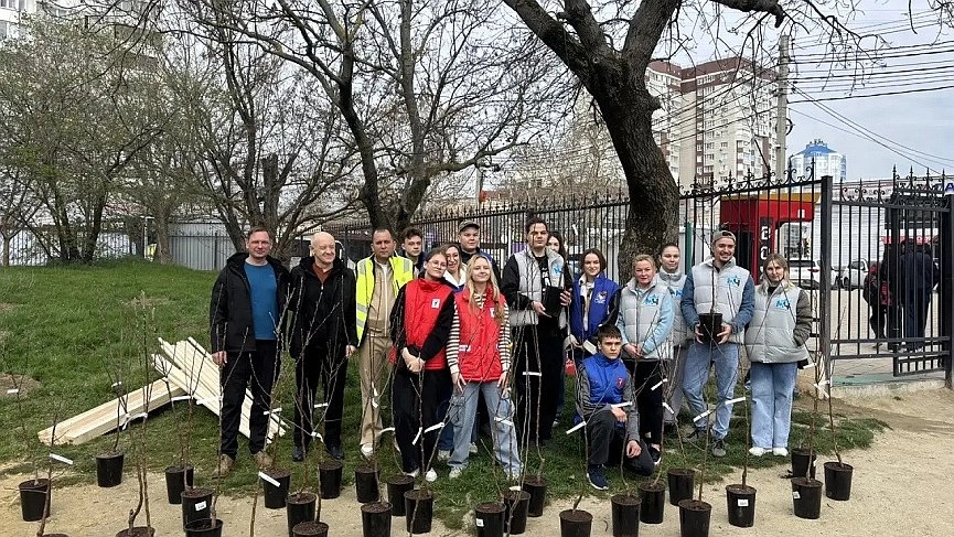 Где в Новороссийске появился новый яблоневый сад: 40 деревьев высадили в Пионерской роще