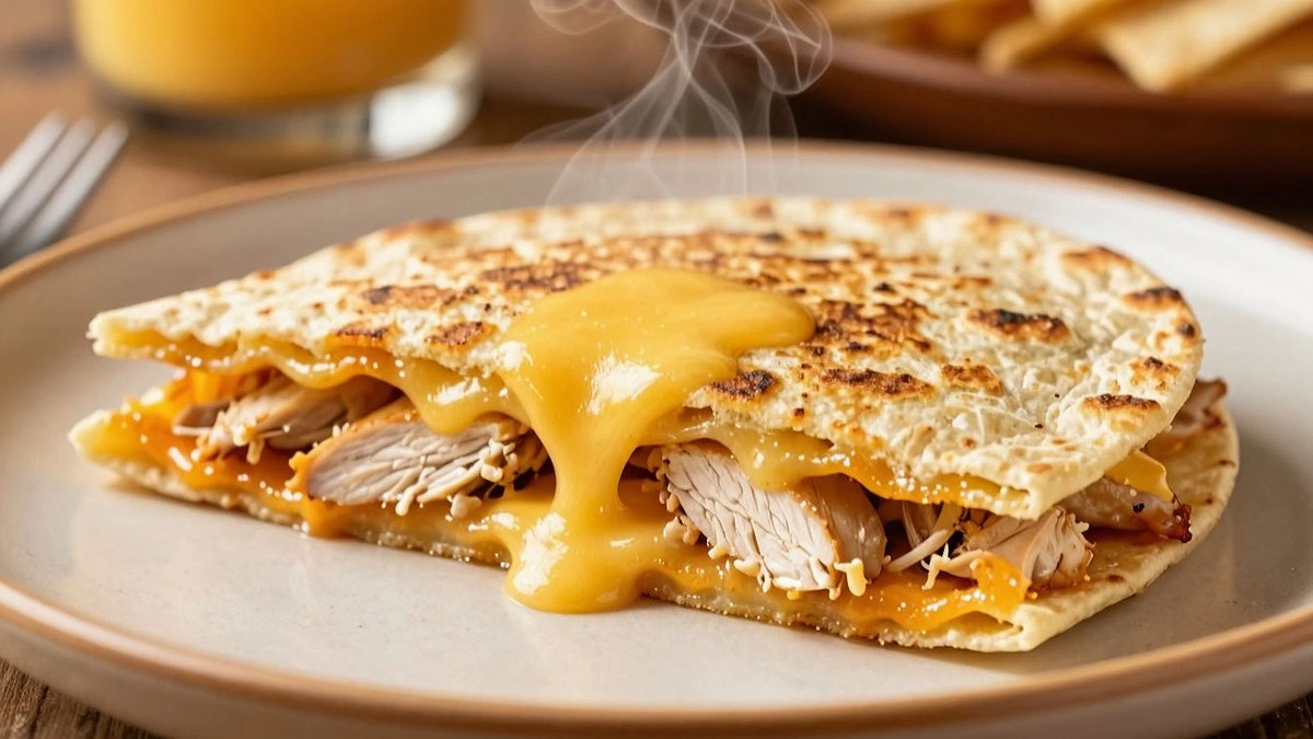 Хрустящая кесадилья с курицей и сыром: идеальный ужин, который собирается за 15 минут