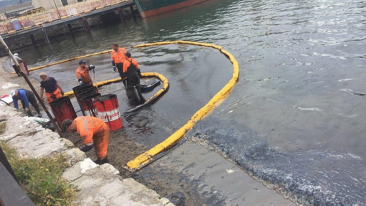 Главная картинка новости: Владельца грузовика, с которого в Новороссийске в море вытек мазут, оштрафуют на 145 миллионов рублей