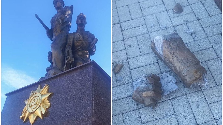 Главная картинка новости: В Новоросийске вандалы повредили памятник воинам-малоземельцам