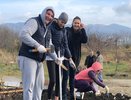 Новороссийцы высадили клумбу тюльпанов в Дендропарке