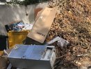 В Новороссийске рядом с контейнерными площадками складируют крупногабаритный мусор и сухие ветки. В такую жару до добра это не доведет