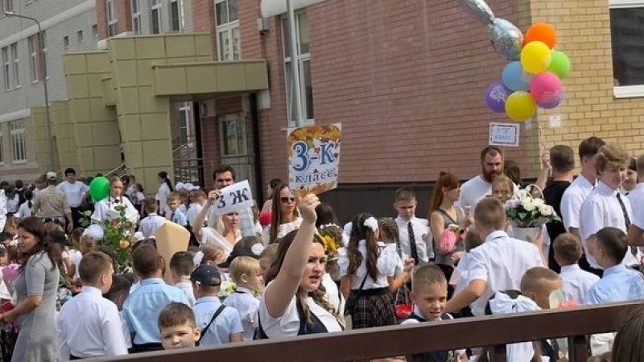 Главная картинка новости: В Новороссийске в гимназии № 6 в день проведения линейки на входе в школу творилась давка