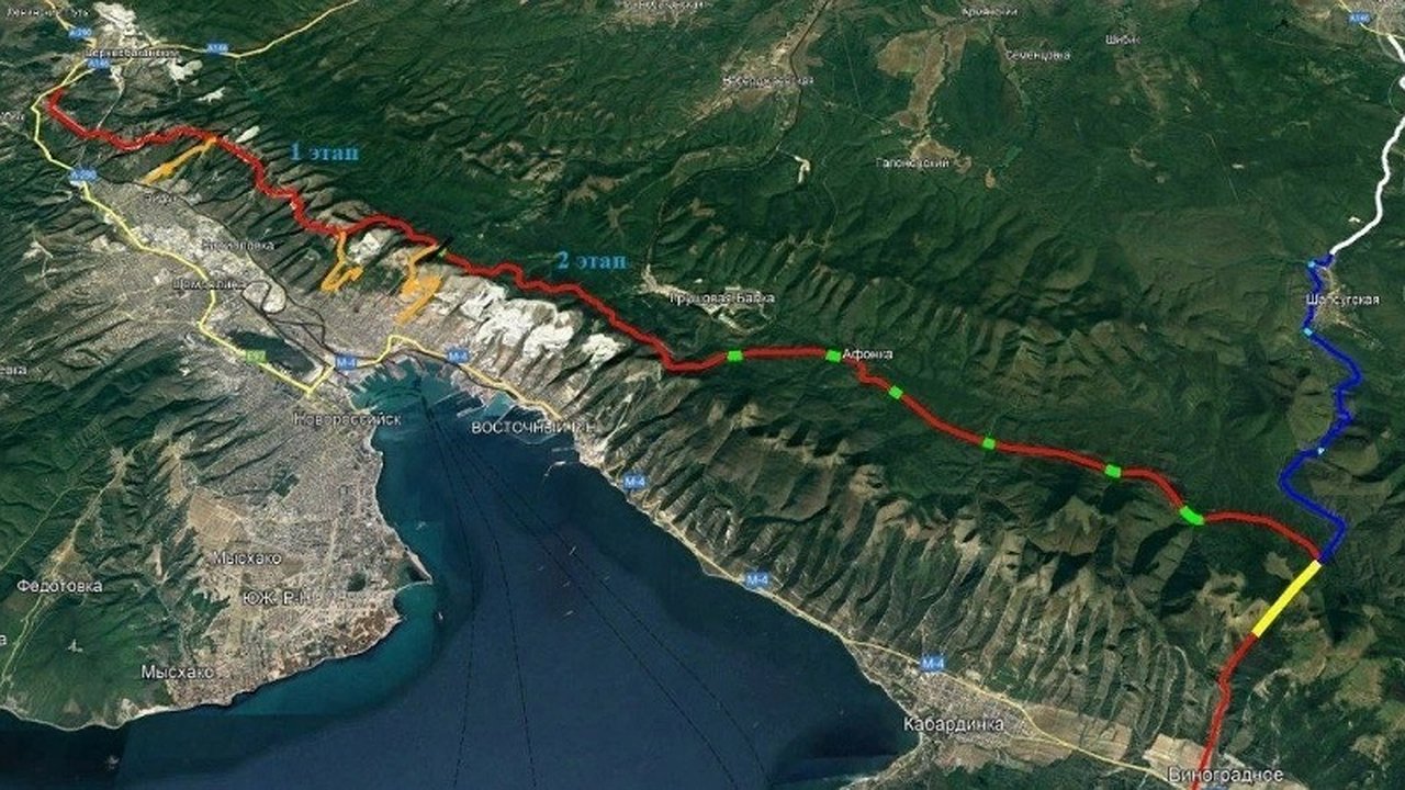 Главная картинка новости: Первый этап строительства «Северного обхода» Новороссийска обойдется в 30 миллиардов
