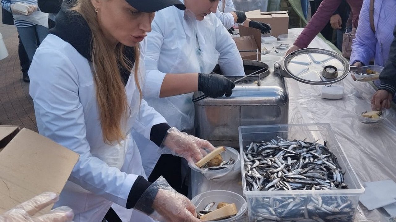 Главная картинка новости: В Новороссийске фестиваль хамсы в самом разгаре