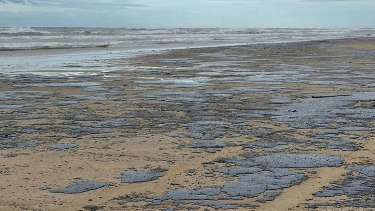 Главная картинка новости: Ужасные кадры! Крушение танкеров в Черном море: мазут загрязнил побережье курорта