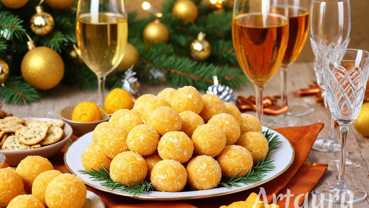 Главная картинка новости: Вкусные сырные шарики для праздничного стола