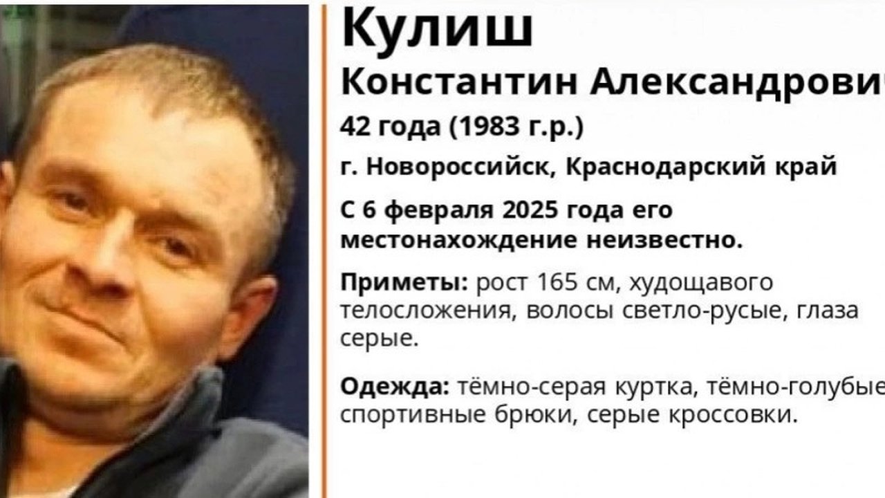 Главная картинка новости: В Новороссийске продолжаются поиски пропавшего Константина Кулиша