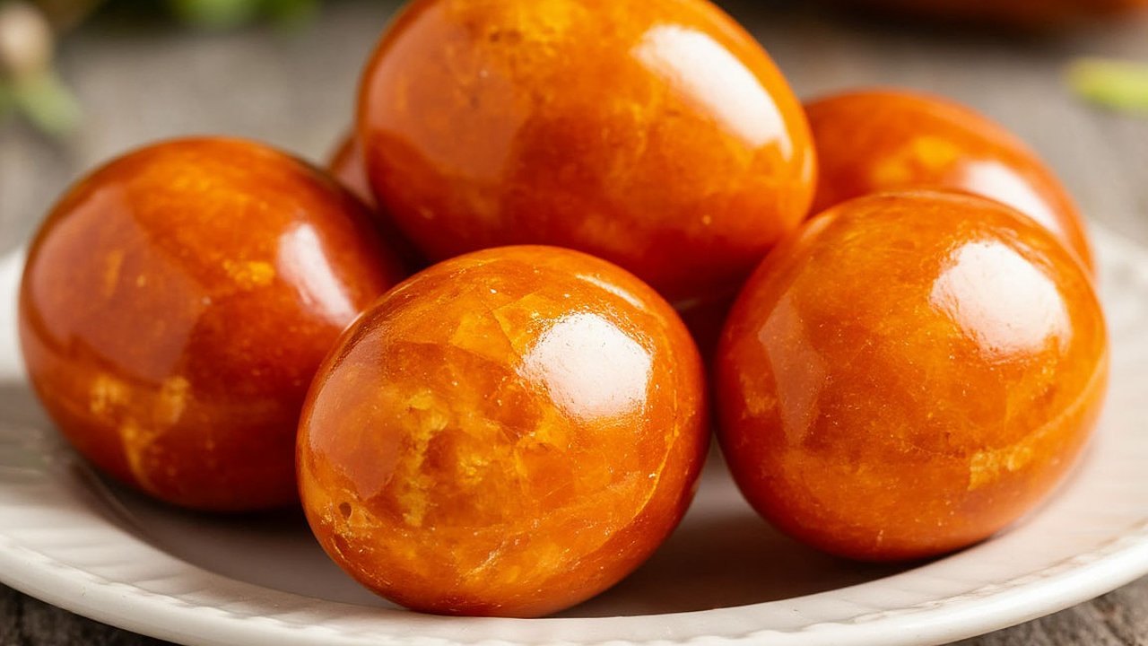 Главная картинка новости: Без шелухи: готовим ароматный отвар — на выходе яйца как драгоценный янтарь, потрясающе красиво