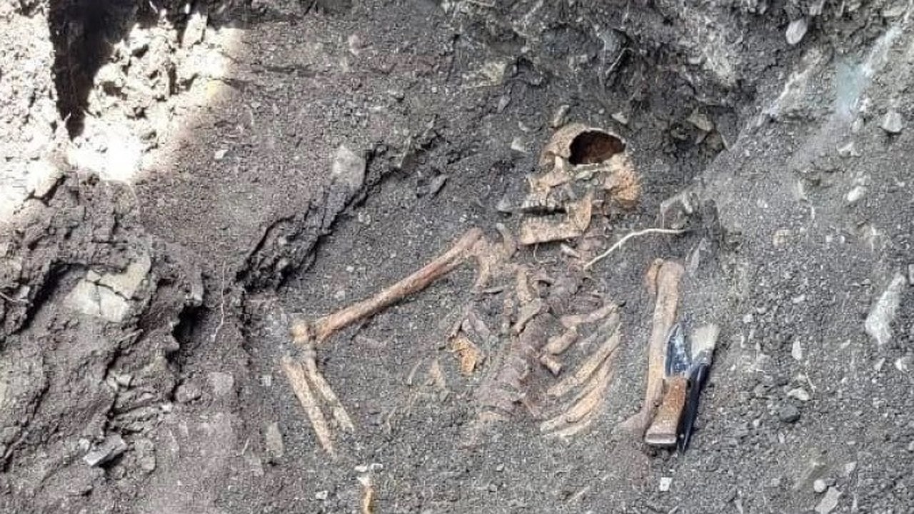 Главная картинка новости: В ущелье Шесхарис найдены останки солдата и боеприпасы времен войны