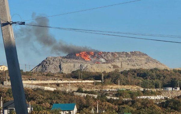 Пожар на мусорном полигоне в Новороссийске локализован