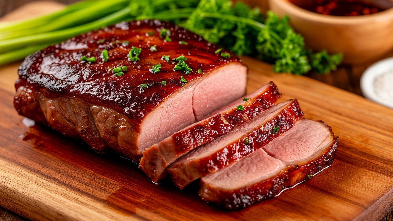 Главная картинка новости: Маринованная свиная шея в духовке: рецепт с соево-медовым глазурью