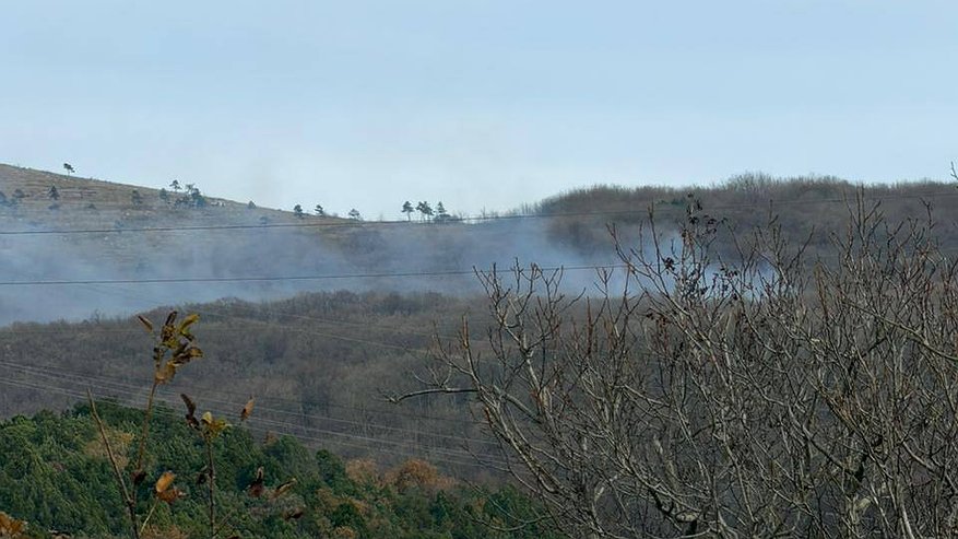 Главная картинка новости: Новороссийские пожарные локализовали возгорание на Маркотхском хребте