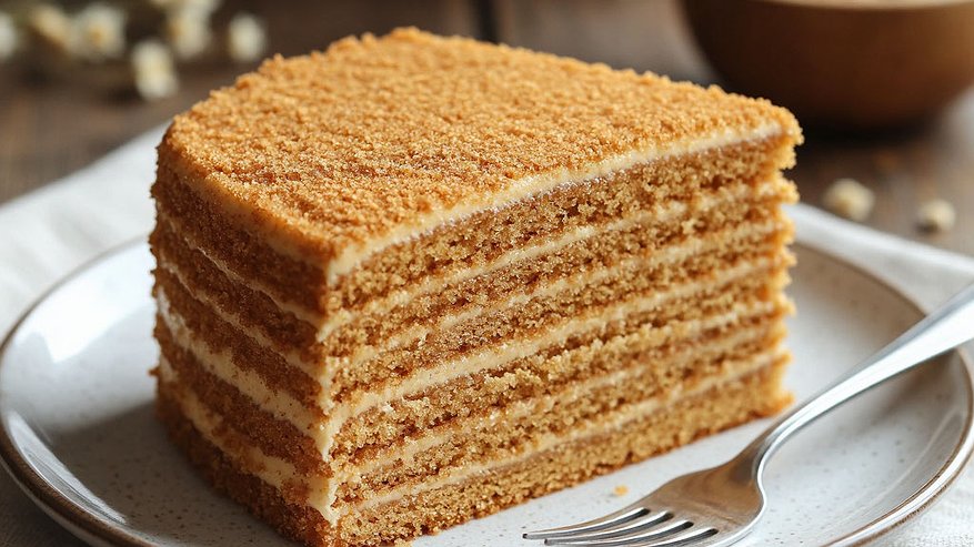 Главная картинка новости: Самый простой медовик: в 10 раз нежнее, чем обычный – легко и быстро: гости придут в восторг