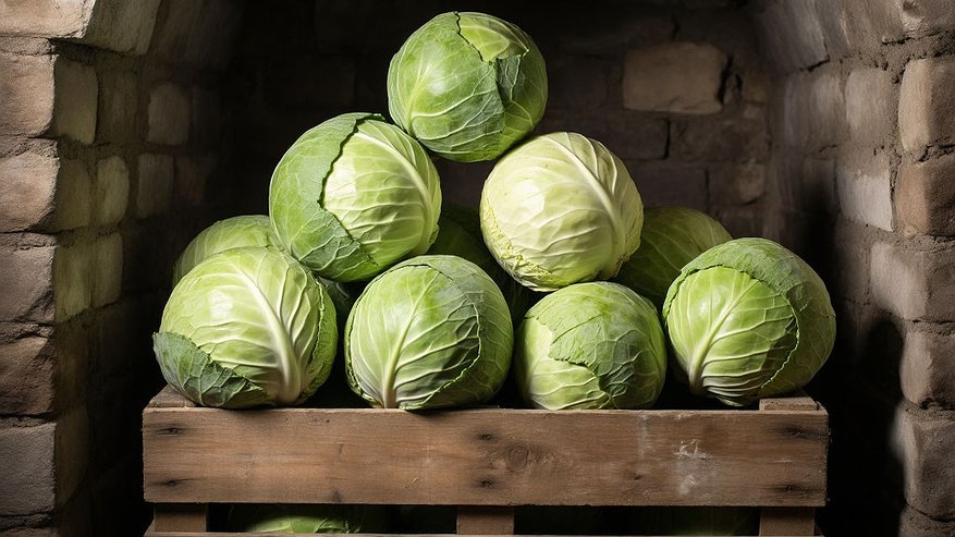 Главная картинка новости: Где хранить капусту, если нет подвала: готовлю раствор 1 ч.л. на литр воды — лежит до лета, не портится и не вянет
