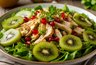 Миниатюра новости: Новогодний салат с курицей и киви: яркий вкус и сочные краски праздника