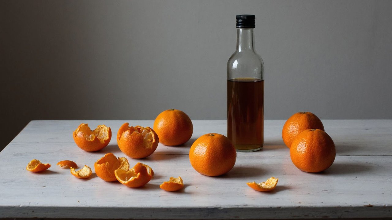 Главная картинка новости: Эко-средство из мандариновых корок и уксуса. Рецепт и способы использования