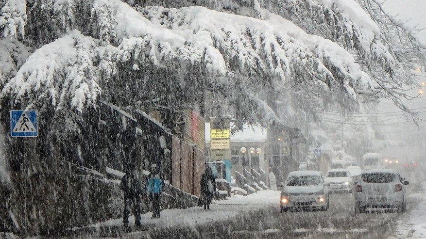 Главная картинка новости: Снегопад в Сочи: сугробы в горах выросли до 2.5 метров на Роза Пик