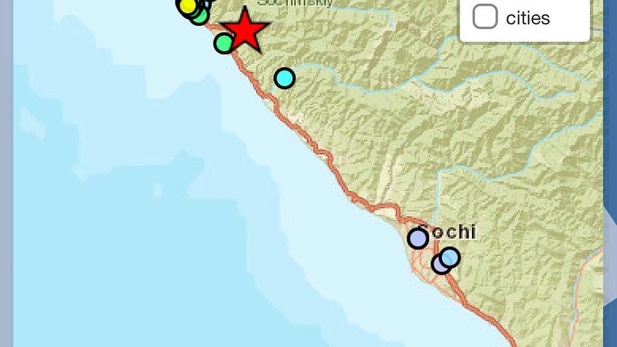 Главная картинка новости: Землетрясение магнитудой 4,1 зарегистрировали 4 января в сочинских горах