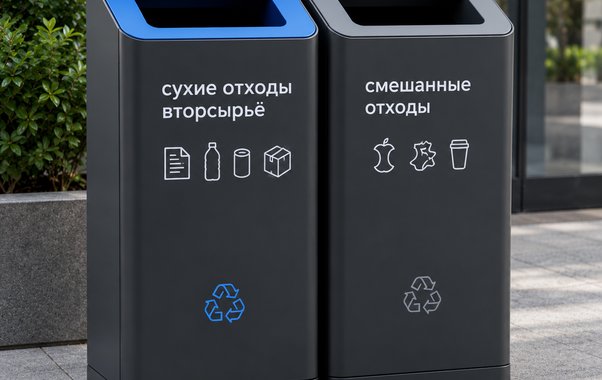 В Новороссийске начали готовить контейнеры к раздельному сбору мусора