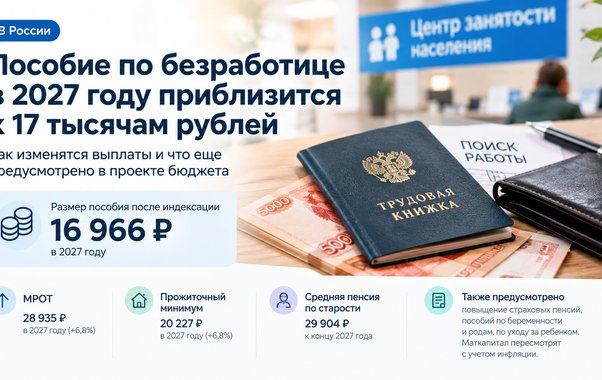 Пособие по безработице вырастет почти до 17 тысяч рублей: что изменится в 2027 году