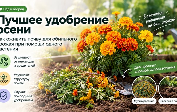 Не выбрасывайте бархатцы осенью: как использовать цветы для пользы огороду