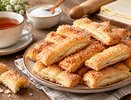 Слоёные «язычки» с сахаром: простое печенье из двух ингредиентов