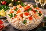 Красная икра сверху, нежные морепродукты внутри: салат для особого случая