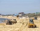 В Анапе завершили отсыпку песка на участке от центрального пляжа до «Бимлюка»: завезено 74,3 тысячи кубометров