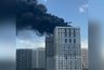 В Новороссийске потушили пожар на крыше строящейся 25-этажки