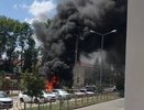 В центре Апшеронска на парковке сгорел дотла автомобиль