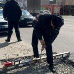 ГИБДД Новороссийска померили ямы в центре города